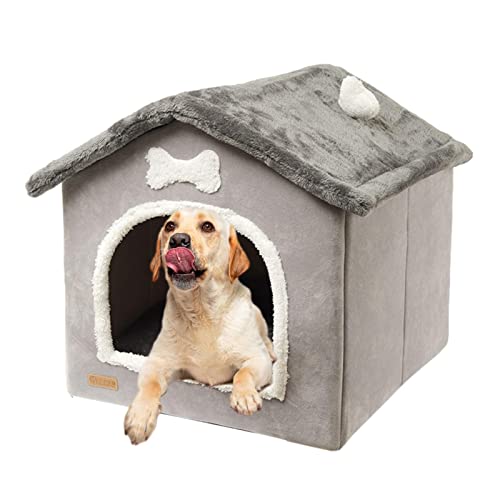 Aibyks Hundehütte Indoor - Indoor Hundehütte Warmes Hundebett - Überdachte Kleintier-Eigentumswohnungen für Katzen im Innenbereich