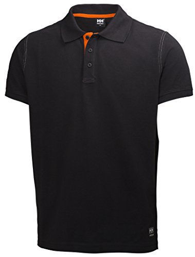 Helly Hansen Workwear Leichtes Poloshirt Oxford robustes Arbeitsshirt 990, Größe XXL, schwarz, 79025