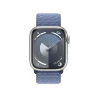 Apple Watch Series 9 (GPS) 41mm Aluminiumgehäuse silber, Sport Loop winterblau