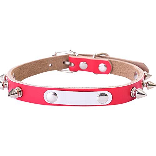 GUOCU 10 Stücke verstellbares Nylon-Hundehalsband mit weicher Polsterung für Welpenhunde,Rot (10 Stücke),S