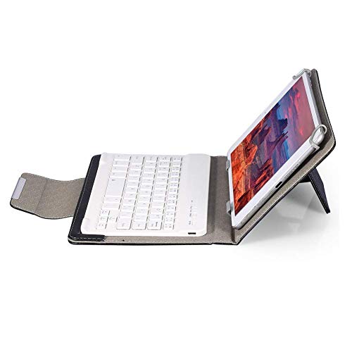 Tastatur Hülle Keybord Case,VBESTLIFEHD 10 Tablet Tasche Cover Case PU Leder Schutzhülle mit drahtloser,Bluetooth Tastatur und Standfuß für Android/Windows/Tablet/ipad.