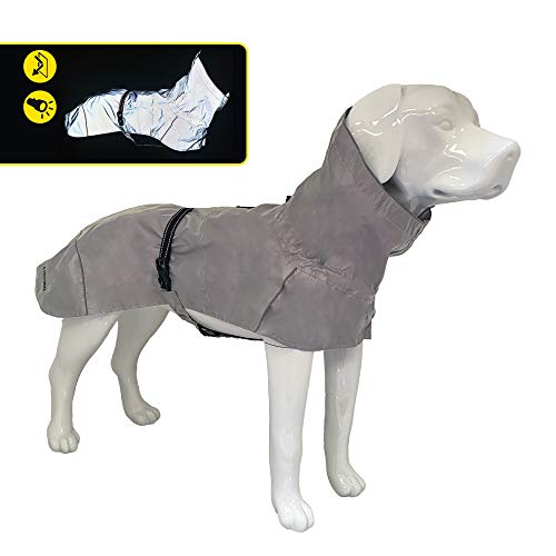 Croci Hiking Hundemantel, wasserdicht, reflektierend, für maximale Sichtbarkeit, feuchtigkeitsregulierendes Futter, hohe Sichtbarkeit, Größe 90 cm - 384 g