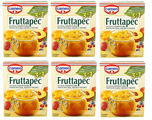 6x Cameo Fruttapec Gusto Intenso Zubereitet für Hausgemachte Marmelade 50g ( Enthält 2 Beutel à 25g )