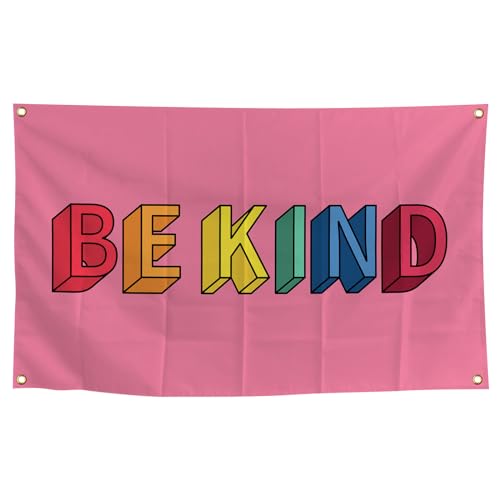 Be Kind-Flagge – mehrfarbiges Banner für Zuhause, Büro, Schule, Kirche usw