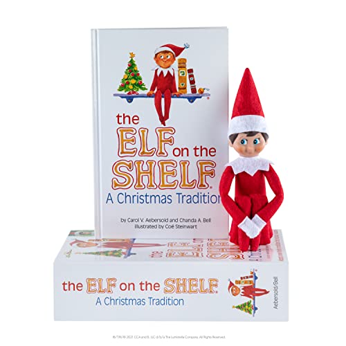 Elf on The Shelf: A Christmas Tradition | Light Skinned Blue Eyed Boy Scout Elf | Includes Keepsake Box and Children's Book | Register Your Elf to Download an Adoption Certificate + Santa Letter