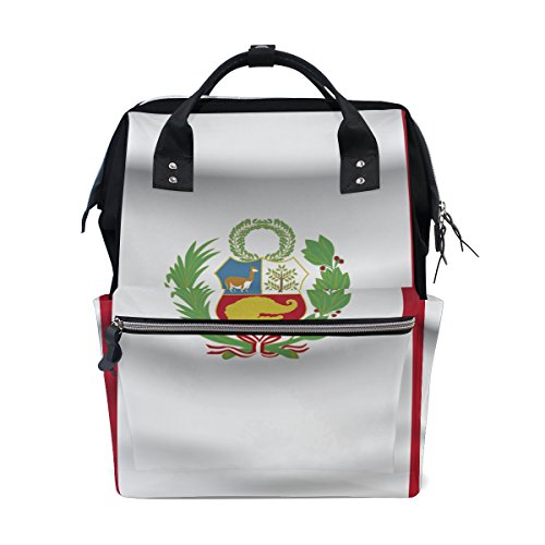 Peru Flag Mommy Bags Muttertasche Reiserucksack Windeltasche Tagesrucksack Windeltasche für Babypflege