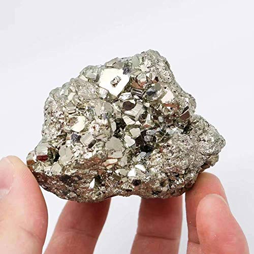 160 g-200 g Glücksstein, natürliches Pyrit-Exemplar, Kristallschnitzerei als Geschenk, 1 Stück, Raumdekoration FZUGEDRLI