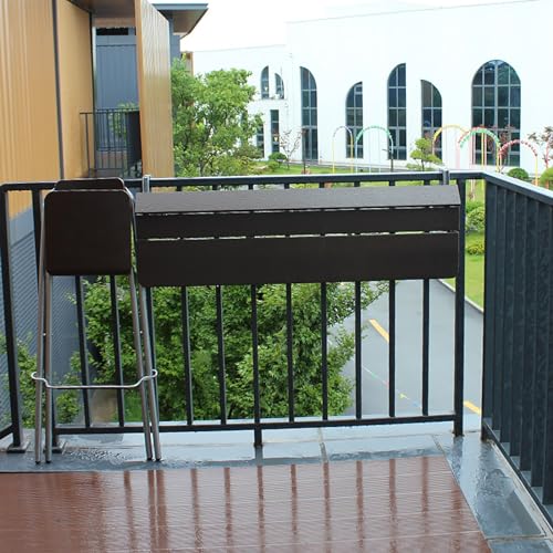 SFJATTA Outdoor-Tisch Balkontisch Zum Einhängen, balkontisch klappbar wetterfest, couchtisch höhenverstellbar, für Terrasse und Garten Geländer, für Balkon und Garten (Size : 100cm/39.4in)