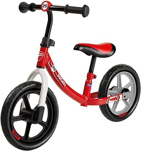 Chicco Ducati Balance Bike+ für Kinder 2-5 Jahre, Kinder Laufrad fürs Gleichgewicht, mit höhenverstellbarem Sattel und Lenker, max. 25 kg, Rot - Spielzeug für Kinder 2-5 Jahre