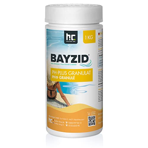 Höfer Chemie 6 x 1 kg pH Plus Granulat BAYZID (pH-Heber) sorgt für eine schnelle und zuverlässige Anhebung des pH-Werts in Pool und Schwimmbad