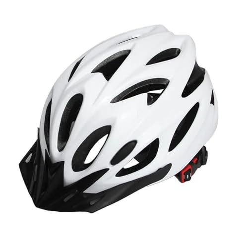Radfahren Helm Komfort Futter Leichte Hohl Männer Frauen Einstellbare Reiten Sicherheit Kopf Schutz Fahrrad Fahrrad MTB Helm Neue (Color : White)