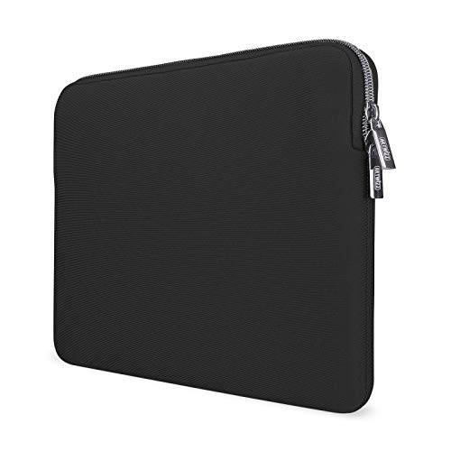 Artwizz Neoprene Sleeve Tasche designed für [MacBook Air 13 (2018-19), MacBook Pro 13 (2016-19)] - Laptop Schutzhülle mit Reißverschluss, Webpelz, extra Schutzrand - Schwarz - 13 Zoll (Neue Version)