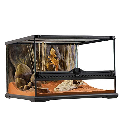 JKGHK Terrarien Naturglas Terrarium Reptilienglas mit Bildschirmlüftungskäfigen Terrarium, groß,45x45x30cm