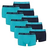 PUMA Herren Shortboxer Unterhosen Trunks 100000884 10er Pack, Wäschegröße:S, Artikel:-005 Aqua/Blue