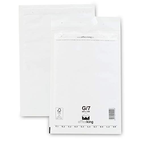 verpacking 100 Luftpolstertaschen Versandtaschen Luftpolsterumschläge G/7, Innenmaß: 230 x 340 mm, Weiß