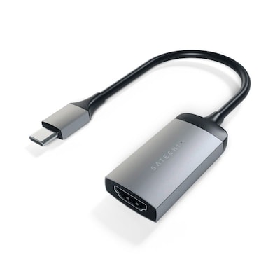 Satechi Typ C HDMI-Adapter aus Aluminium mit 4K (60Hz) für 2016/2017 MacBook Pro, 2015/2016/2017 MacBook, Dell XPS, Lenovo, ChromeBook und andere (Space Grau)