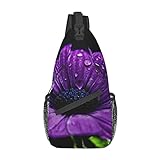 Schulter-Rucksack mit Gänseblümchen-Aufdruck, leicht, faltbar, wasserabweisend, für den täglichen Gebrauch, Schwarz , Einheitsgröße