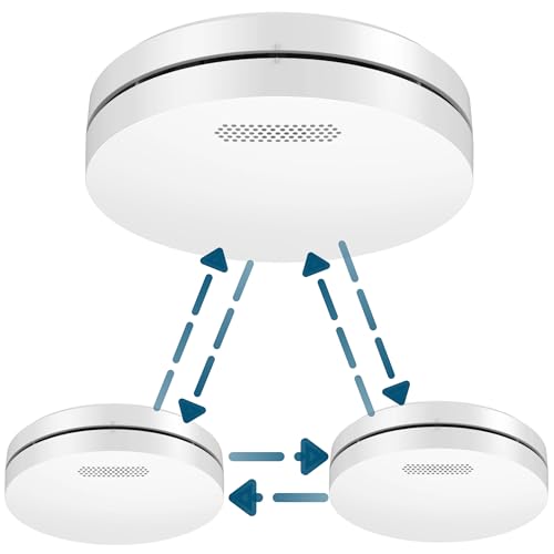 Vernetzbarer Rauchmelder mit 10-Jahres-Batterie - Smart & Connectable - Erfüllt die EU-Normen - 3er Set