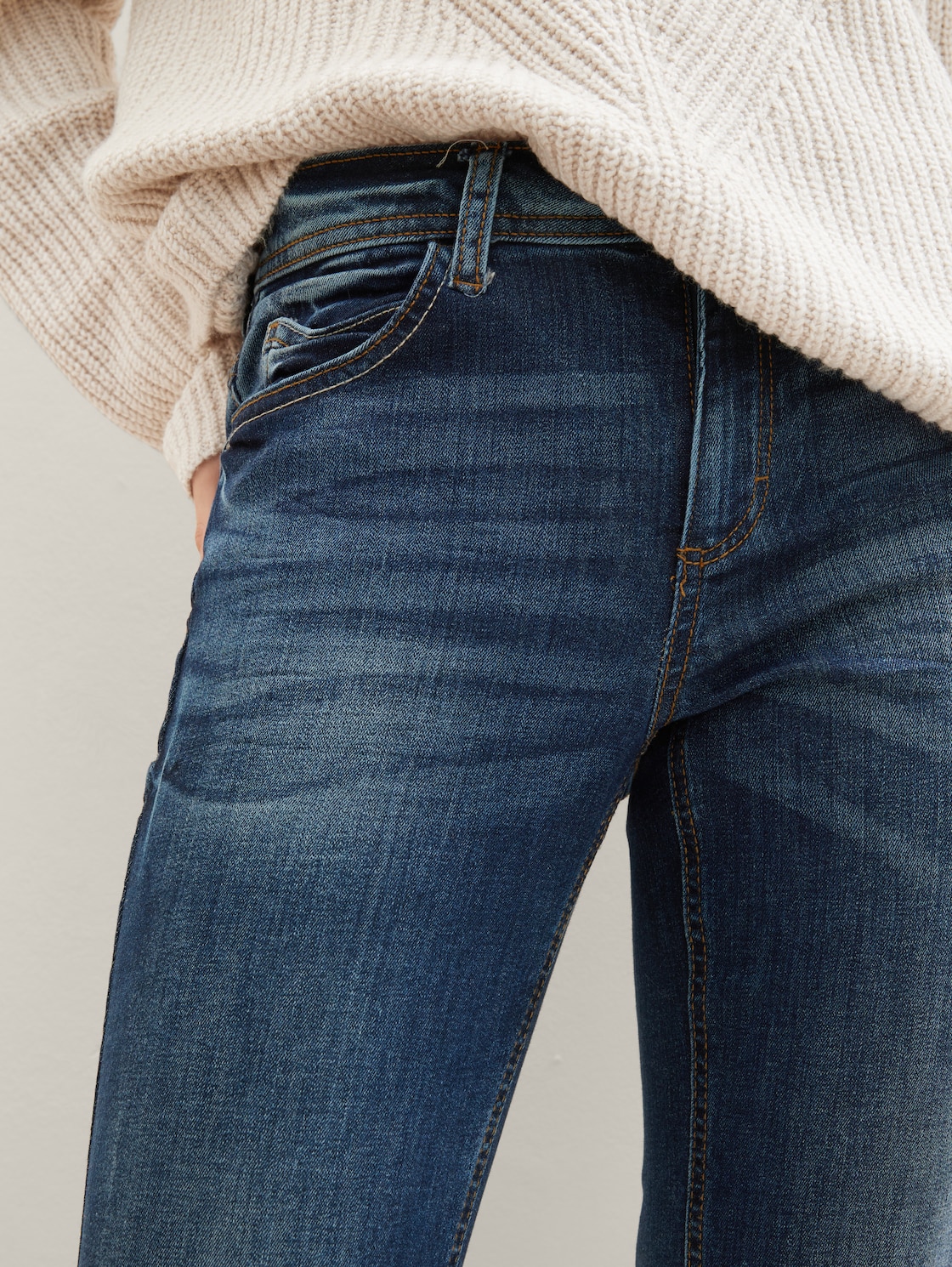 TOM TAILOR Damen Alexa Straight Jeans mit Bio-Baumwolle, blau, Uni, Gr. 34/30 5