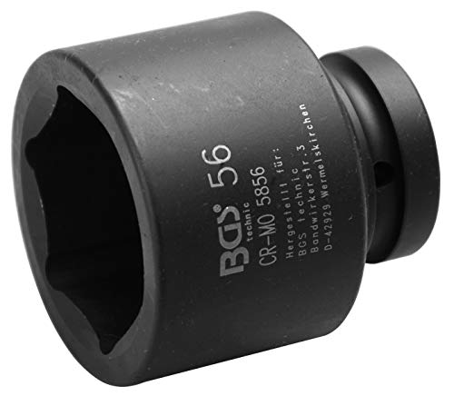 BGS 5856 | Kraft-Steckschlüssel-Einsatz Sechskant | 25 mm (1") | SW 56 mm