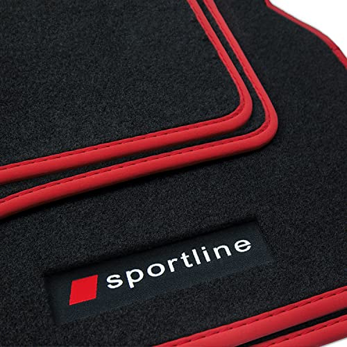 tuning-art BSL501 Sportline Fußmatten Set mit Ziernaht