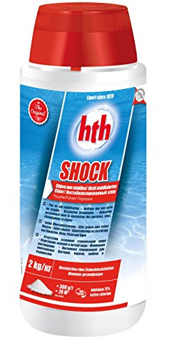 HTH Shock 2,0 kg (Versand nur in DE) Anorganisches Chlor ohne Stabilisator inkl. Pool Total Pflegefibel als Mehrfachpack (4)