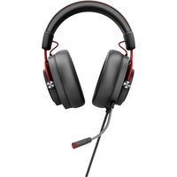 AOC GH300 - Over-Ear Gaming-Headset mit RGB-Hintergrundbeleuchtung, abnehmbarem Mikrofon, 50-mm-Treibern und 7.1 Virtual Surround Stereo mit Hi-Fi-Audio, schwarz/rot