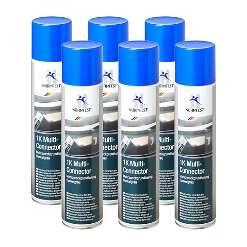 Normfest 1K-Multi Mehrzweck Grundierung Füller Rostschutz Spray dunkelgrau 6x 400ml