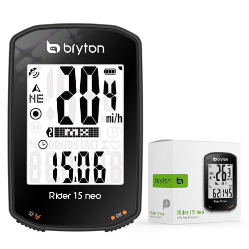 Bryton Rider 15neo: Präzise Aufzeichnung von Strecken und Daten mit kabellosem GPS-Fahrradcomputer, ideal für Einsteiger