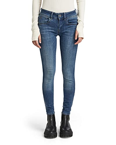 G-Star Raw Damen Lynn Mid Waist Super Skinny Jeans, Blau (Faded Blue 9136-A889), 25W / 30L