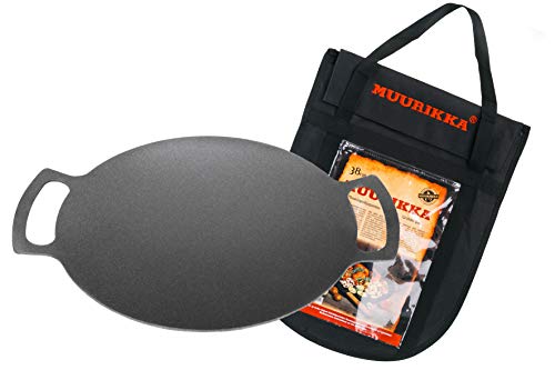 Muurikka Feuerpfanne 38cm inkl. Schutztasche, aus Stahl für Lagerfeuer & Grill