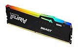 Kingston FURY Beast Schwarz RGB 16GB 5200MT/s DDR5 CL40 DIMM Desktop Gaming Speicher Einzelnes Modul - KF552C40BBA-16