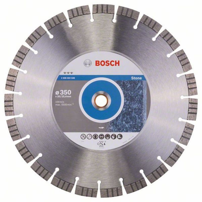 Bosch Diamanttrennscheibe Best for Stone, 350 x 20,00/25,40 x 3,2 x 15 mm 2608602648