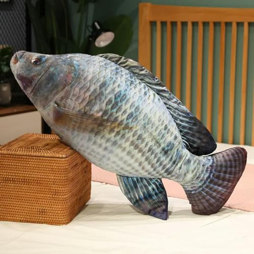 Simulation Funny Fish Plush Toys Stuffed Soft Animal Carp Plush Pillow Creative Sleep Cushion for Kids Girls Xmas Gift 80cm 1
