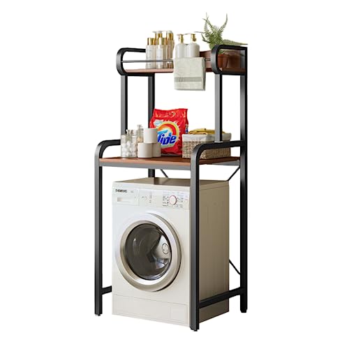 MAGIC SELECT Oberes Regal für Waschmaschine | Badezimmer-Organizer-Regal, Platzsparend | 2-stufiger Badezimmerschrank | Holz E1 und Stahl.