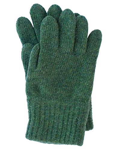 Foster-Natur, Kinder Finger Handschuhe, 100% Wolle (Merino) (5, Grün)