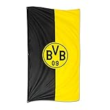 Borussia Dortmund BVB 34134400 Hissfahne 100x200cm im Hochformat, Schwarz/gelb, 100 x 200 x 1 cm
