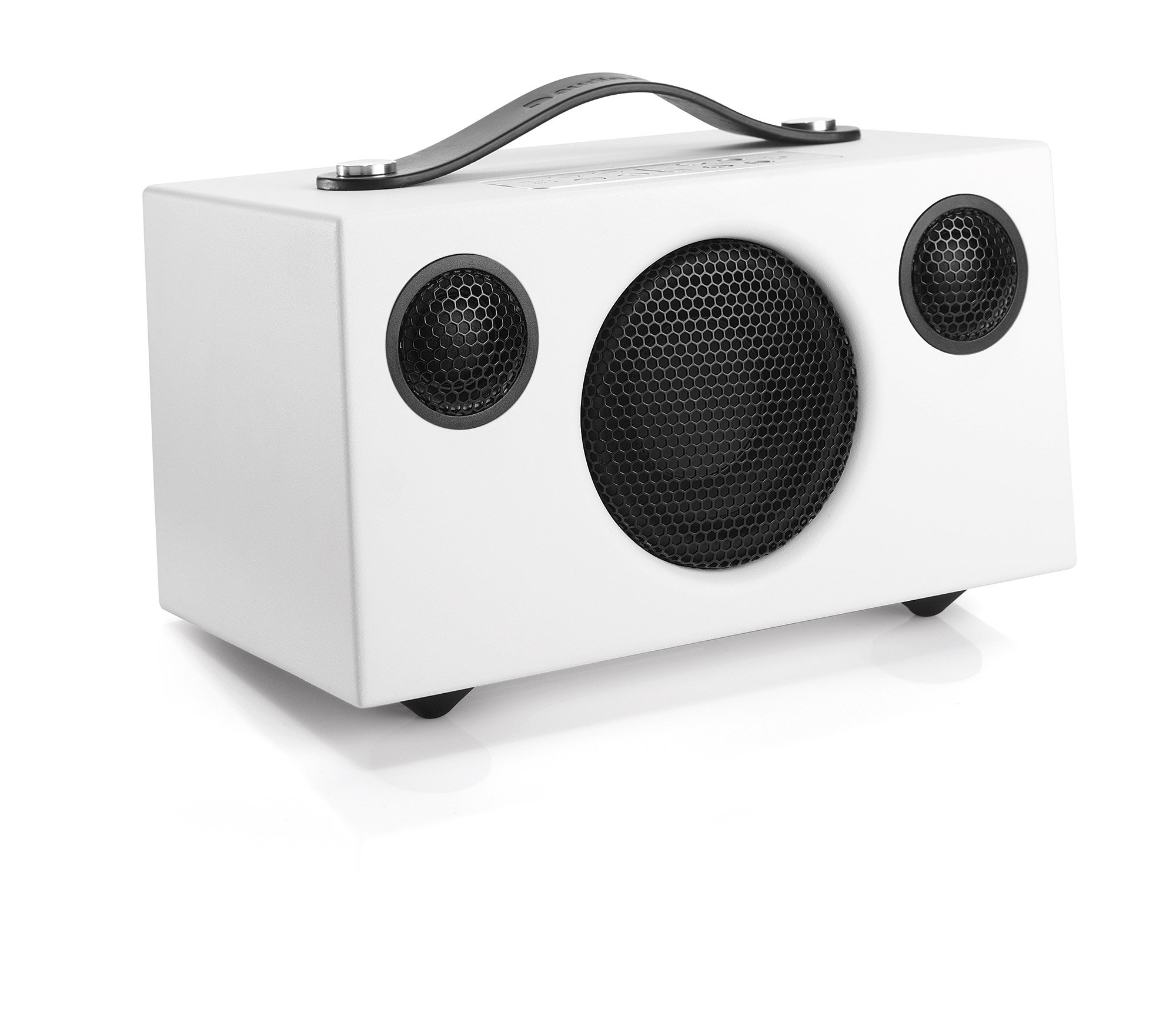 Audio Pro Addon C3 - Tragbarer Multiroom Lautsprecher Klein mit Bluetooth & WiFi - Kabelloser Smart Speaker mit App-Steuerung für Air Play, Spotify - Weiss