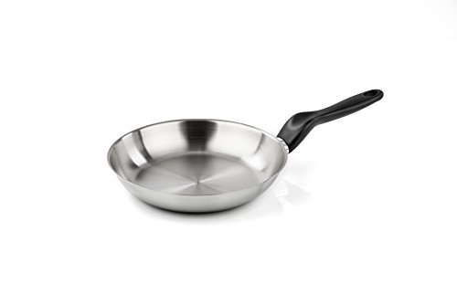Barazzoni 278109028. All-Purpose Pan Round Frying Pan - Frying Pans (Round, All-Purpose Pan, Black, Stainless Steel, Stainless Steel, Claudio Bellini, die inoxidabili)