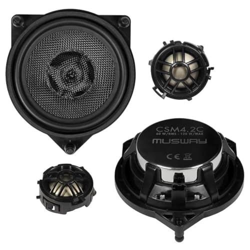 Musway CSM4.2C - 10 cm Komponenten-Lautsprecher mit 120 Watt (RMS: 60 Watt) - für Mercedes C, GLC, E