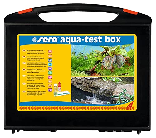 sera 04003 aqua-test box (+Cl) - Wasser testen für Fortgeschrittene pH, GH, KH, NH3/NH4, NO2,NO3, PO4, Fe und Cl - schnell, genau, professionell