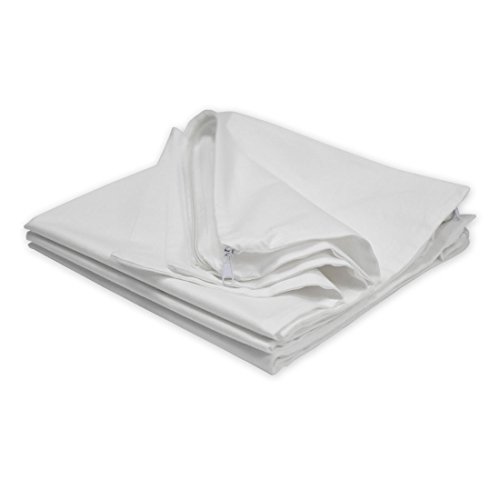 Qool24 Innenkissen-Inlett 2er bis 10er Pack Set 22 Größen 100% Baumwolle leere Füllkissen in Weiß mit Reißverschluss 6er Pack 60 x 80 cm