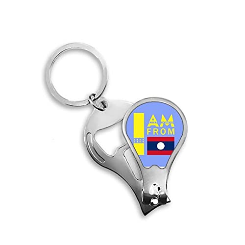 I Am from Laos Art Deco Fashion Fingernagel Clipper Cutter Opener Keychain Schere