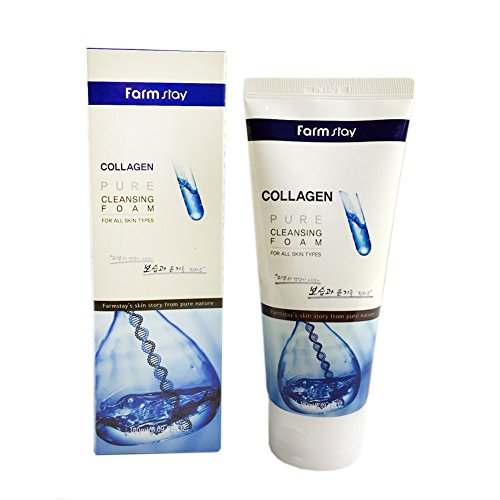 Farmstay Koreanischer Reiner Collagen Foam Cleanser [180ml / 6.09Oz] 폼 클렌징