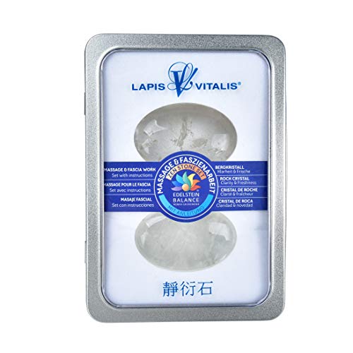 Lapis Vitalis Zenstones Bergkristall (Bergkristall & Frische) für Edelstein Massagen, Faszienarbeit und auch als Auflagenstein geeignet, 250 g