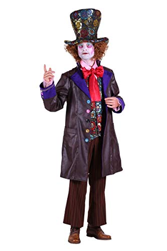 Thetru Herren Kostüm verrückter Hutmacher Clown Karneval Fasching Gr.3XL