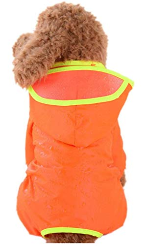 CLQ Puppy Dogs Wasserdichter Regenmantel Pet Four Legs Hoodie Jumpsuit Verstellbare Elastische Outdoor-Kleidung Für Kleine Mittelgroße Hunde