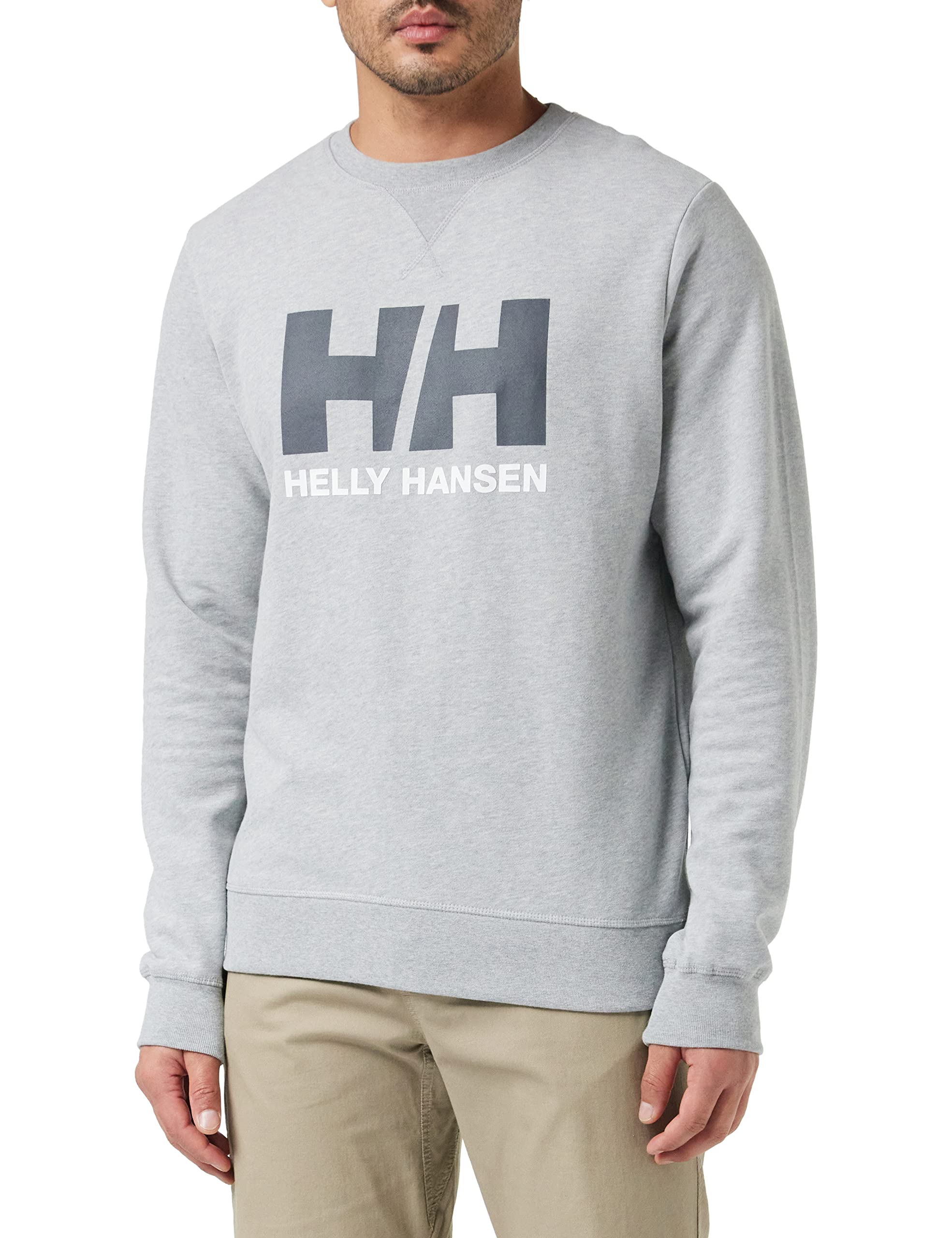 Herren Helly Hansen HH Logo Crew Sweat, Grau-Melange, S