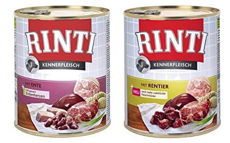 Rinti Kennerfleisch Multipack Ente und Rentier | 24x 800g Hundefutter