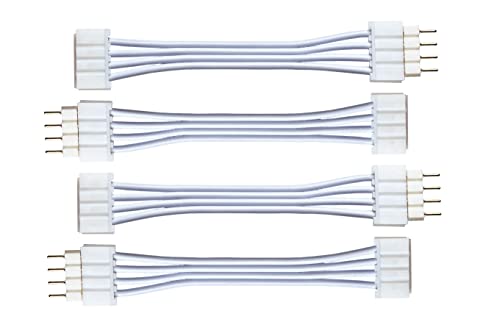 Litcessory Flexibler Eckverbinder/Verlängerungskabel für LIFX Z Lichtstreifen (50mm, 4 Packung, Weiß)